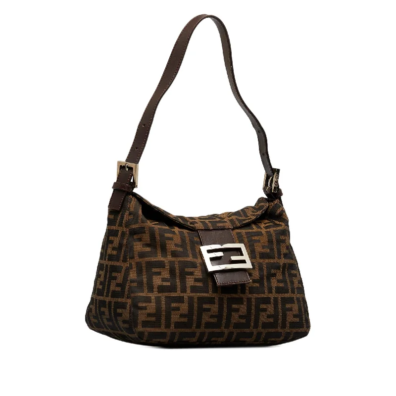 Fendi Baguette bags featuring the iconic FF logo plaque for a branded lookFendi Zucca Double Flap Shoulder Bag (SHG-oSvq5T)