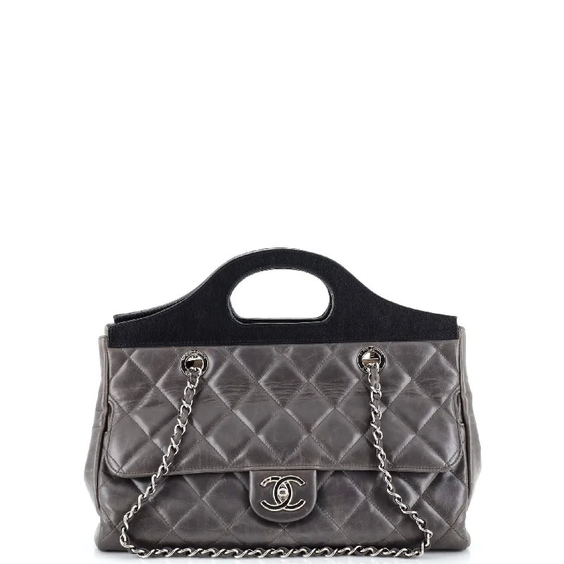 CC Delivery Tote Quilted Glazed Calfskin Small