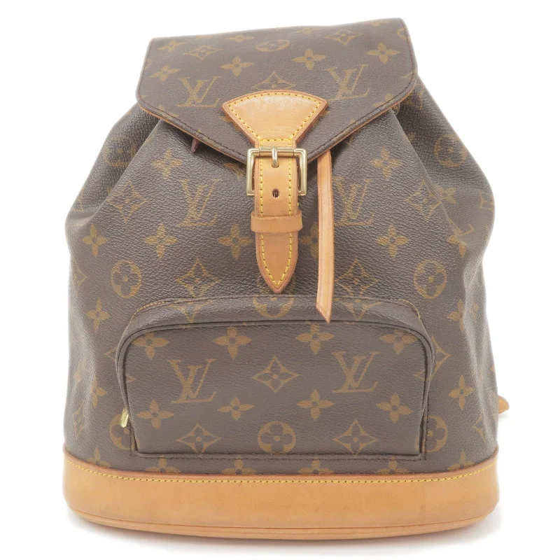 Ladies Louis Vuitton handbags with a detachable coin purse insideLouis Vuitton Monogram Montsouris MM Back Pack Bag M51136