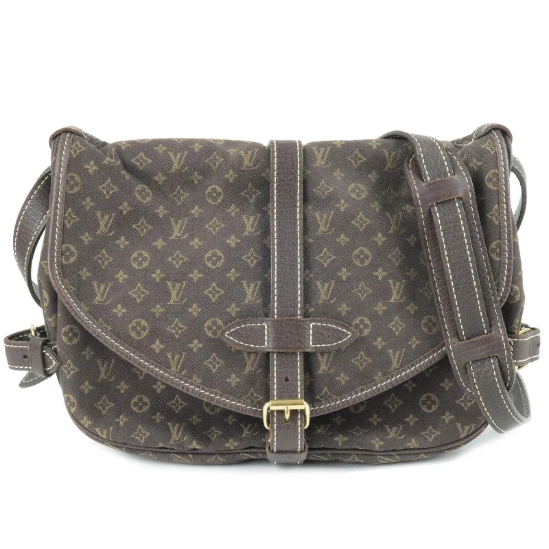 Small - sized Louis Vuitton Pochette Metis bags for a compact carryLouis Vuitton Monogram Minilin Saumur 30 Ebene Brown M95227