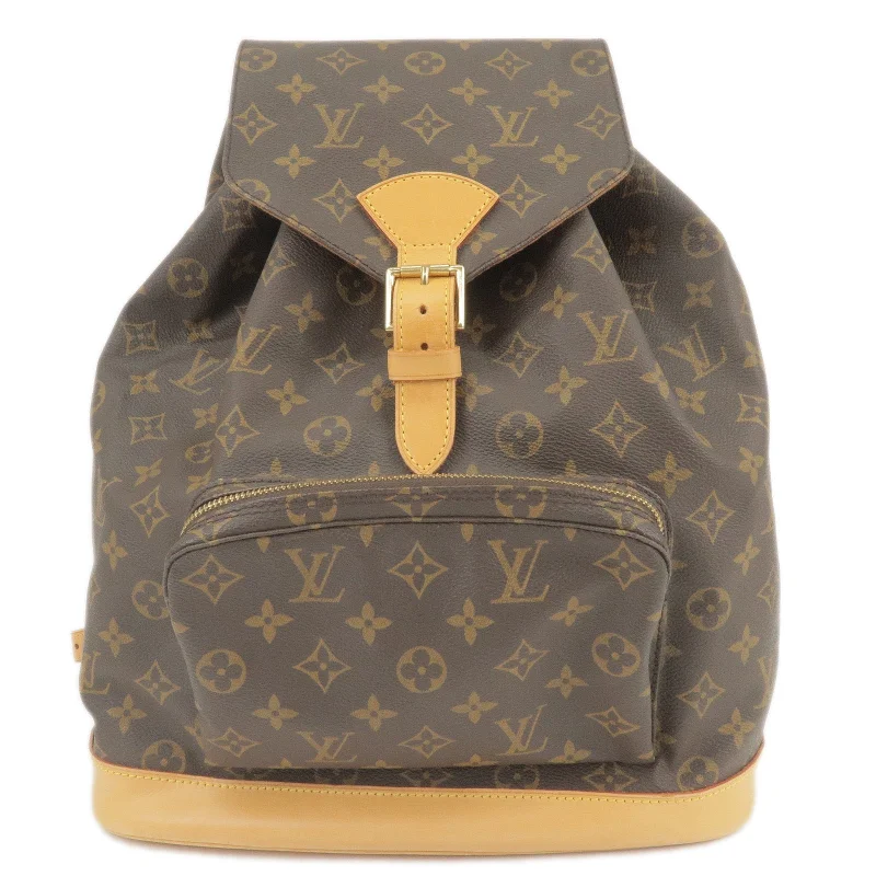 Ladies Louis Vuitton handbags with a detachable coin purse insideLouis Vuitton Monogram Montsouris GM Back Pack M51135