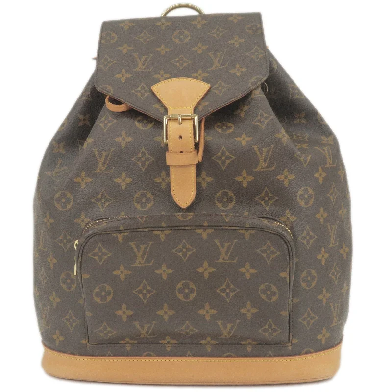 Louis Vuitton bags with a detachable mobile phone holder for convenienceLouis Vuitton Monogram Montsouris GM Back Pack M51135