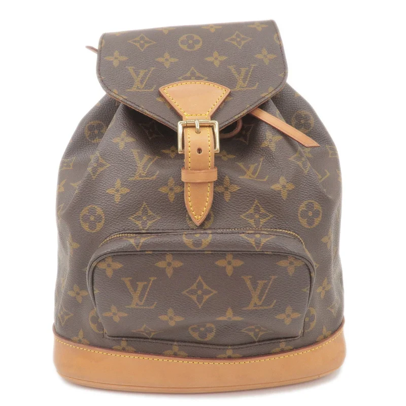 Louis Vuitton backpacks with a padded back panel for comfort during long - wearLouis Vuitton Monogram Montsouris MM Back Pack Bag M51136