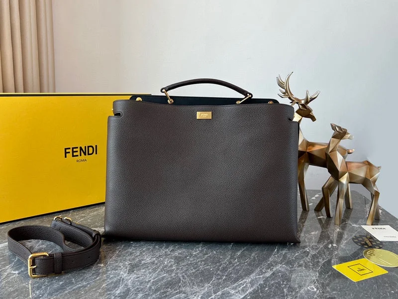 Fendi bags with a chain - link trim and a leather body for a modern and edgy lookWF - Fendi Bags - 577