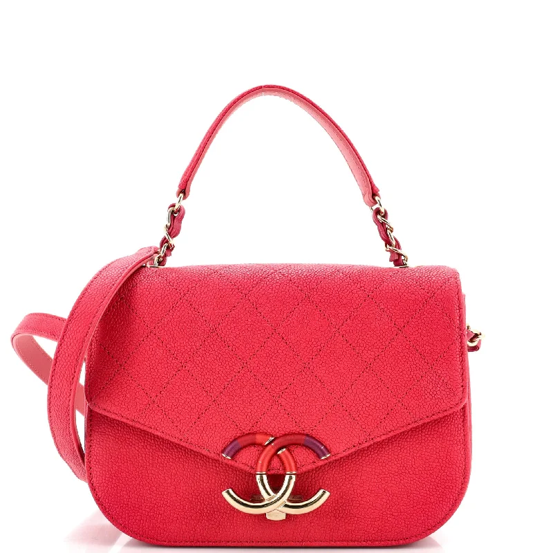 Women Gucci Sylvie bags with a monogram - embossed leatherThread Around Flap Bag Quilted Caviar Small