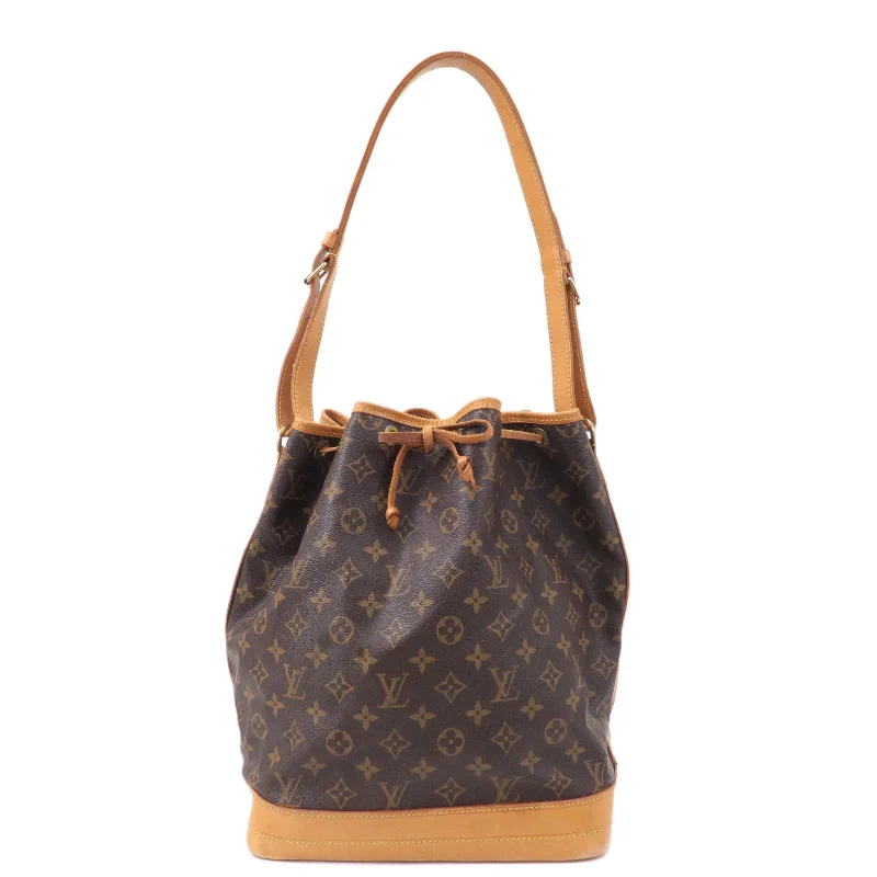 Louis Vuitton handbags with a back - zip pocket for storing valuablesLouis Vuitton Monogram Noe Shoulder Bag Hand Bag Brown M42224