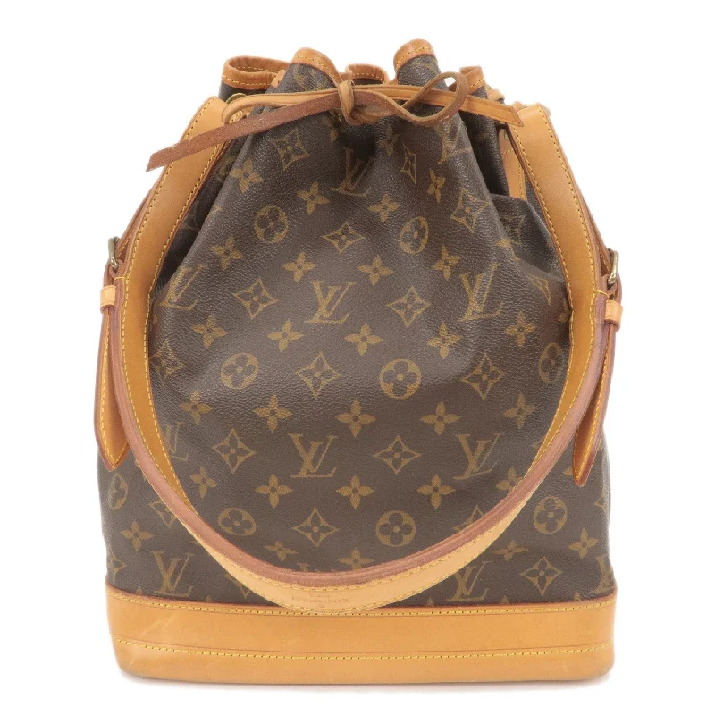 Ladies Louis Vuitton shoulder bags with a single - handle silhouetteLouis Vuitton Monogram Noe Shoulder Bag Hand Bag Brown M42224