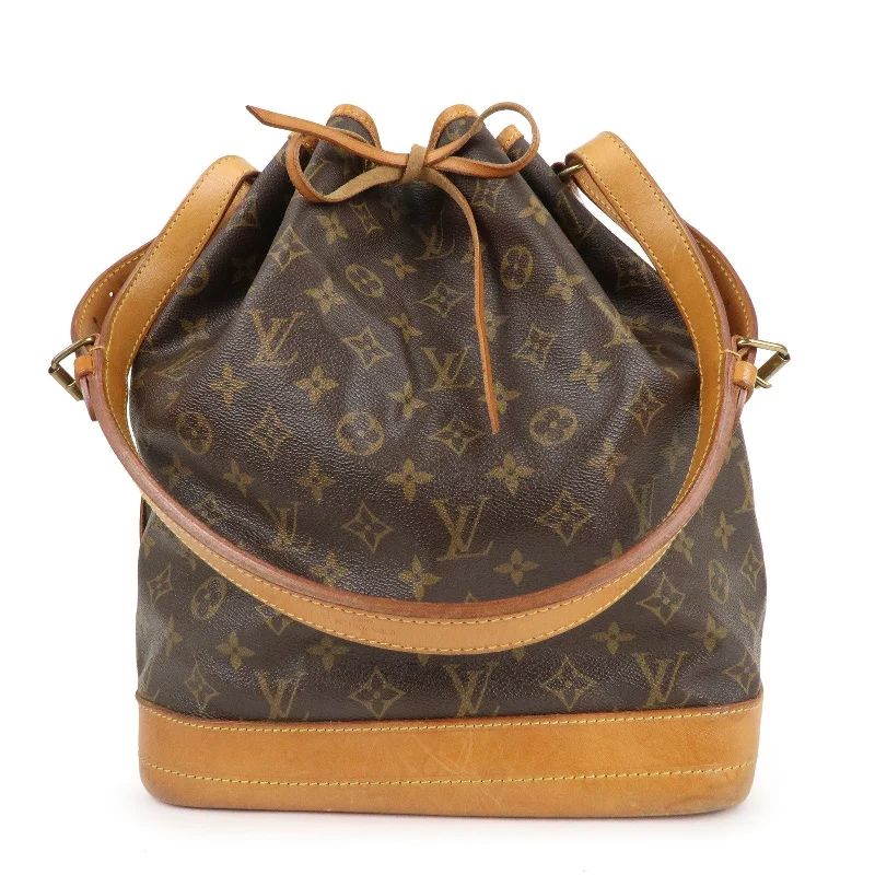 Louis Vuitton Alma bags with a leather - wrapped handle for a luxurious feelLouis Vuitton Monogram Noe Shoulder Bag Hand Bag Brown M42224