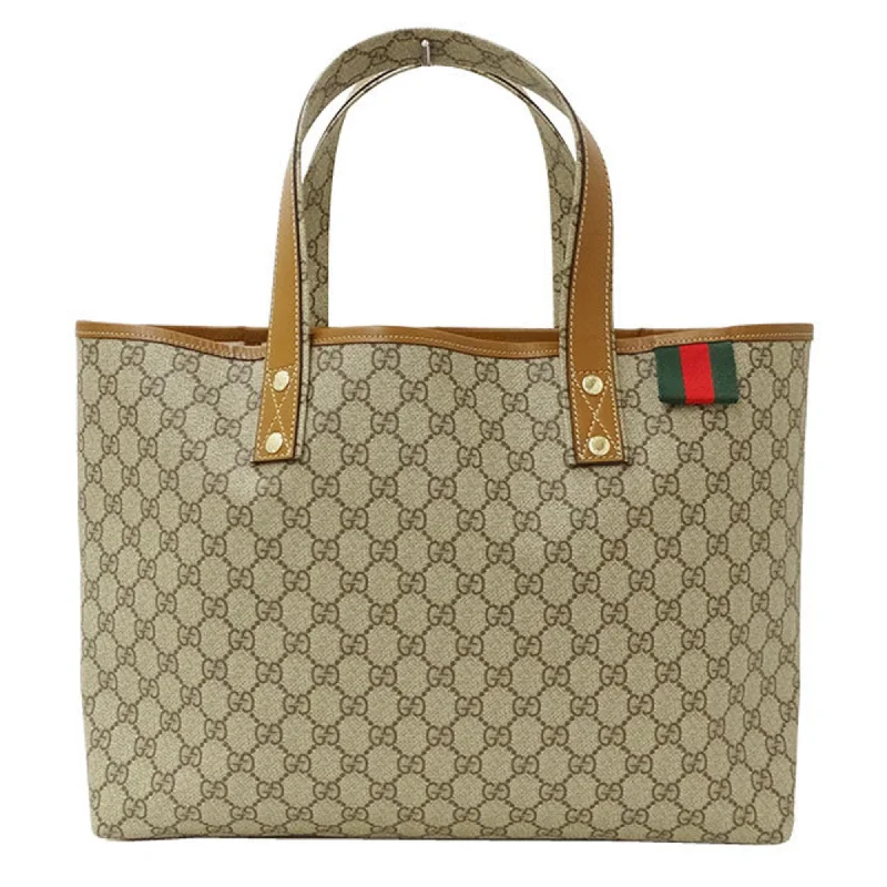 Women Gucci Sylvie bags with a detachable ribbon detailGucci Bag Ladies Tote GG Plus Sherry Greige 211134