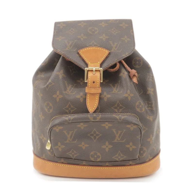 Louis Vuitton crossbody bags with a woven leather strap for textureLouis Vuitton Monogram Montsouris MM Back Pack Bag M51136