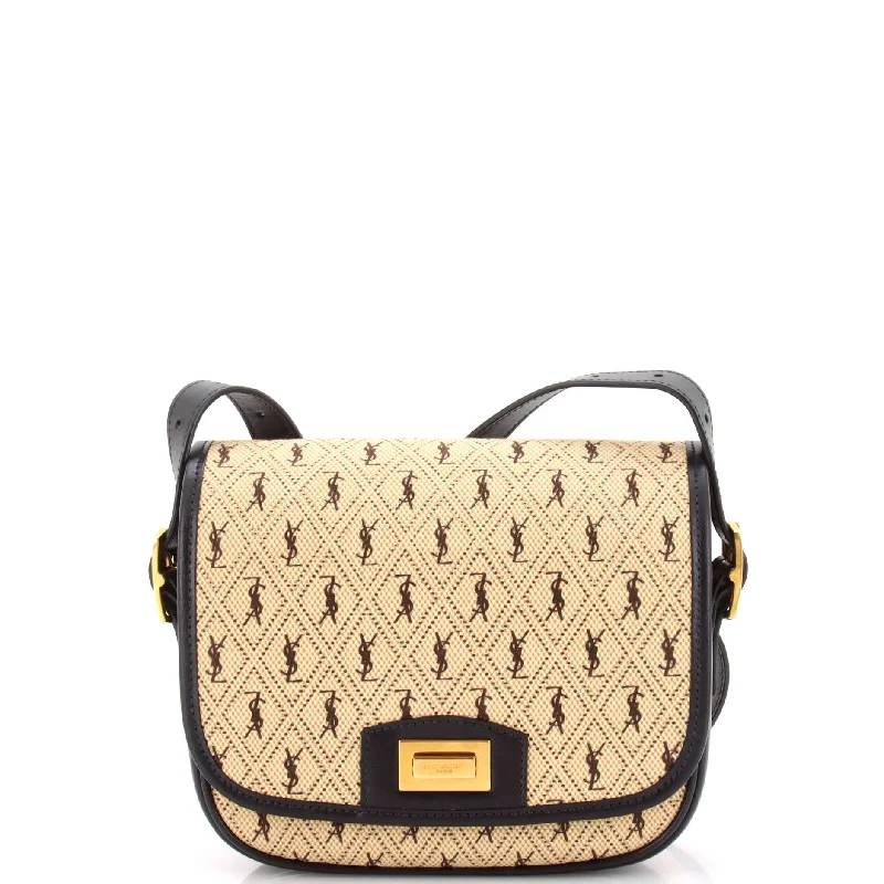 Flap Satchel Monogram All Over Canvas and Leather Small