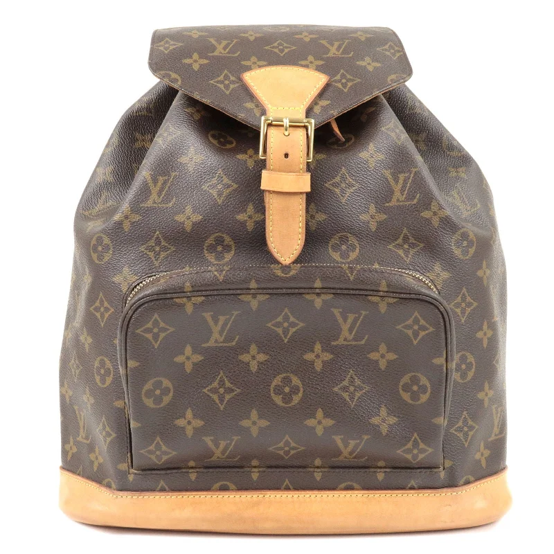 Ladies Louis Vuitton handbags with a detachable coin purse insideLouis Vuitton Monogram Montsouris GM Back Pack M51135