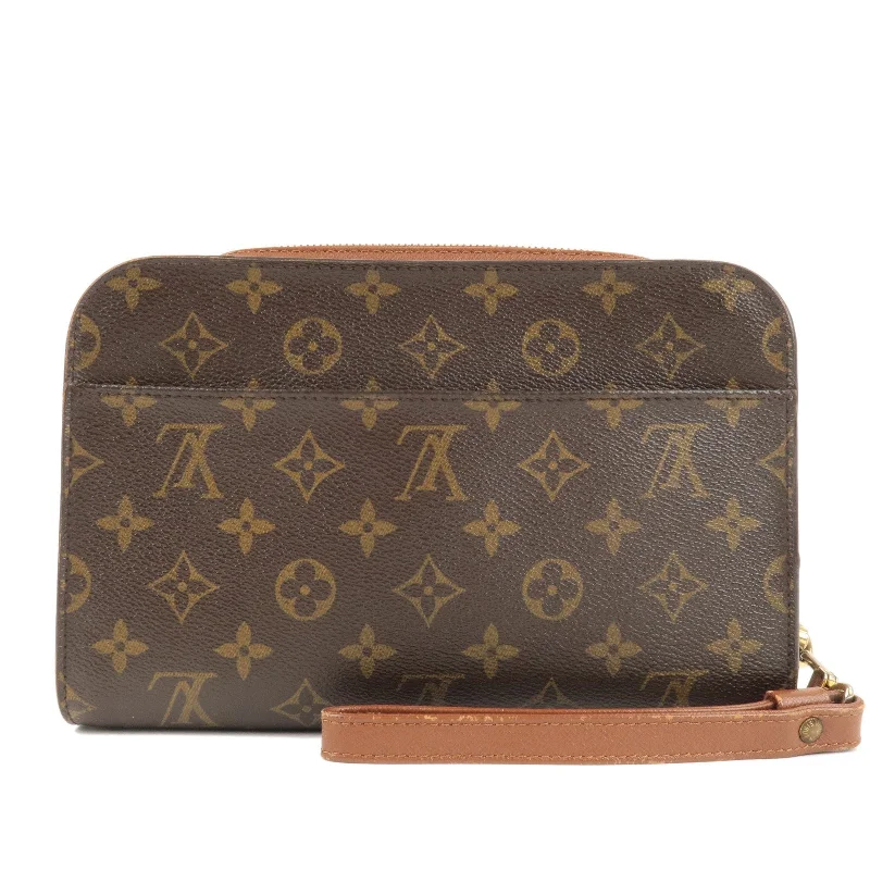 Ladies Louis Vuitton Capucines bags with gold - toned hardwareLouis Vuitton Monogram Orsay Clutch Bag Pouch Brown M51790