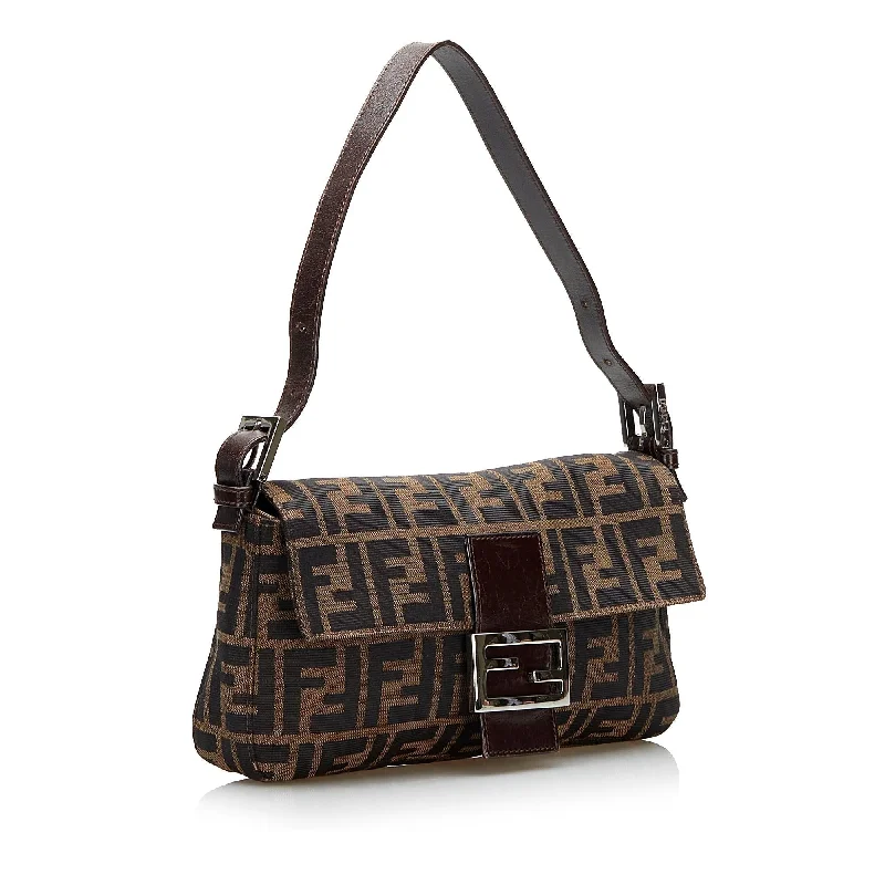 Ladies Fendi Peekaboo bags with a back - pocket organizer for better organizationFendi Zucca Canvas Baguette (SHG-37738)