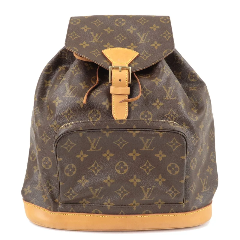 Louis Vuitton Speedy bags in monogram canvas for a classic lookLouis Vuitton Monogram Montsouris GM Back Pack M51135