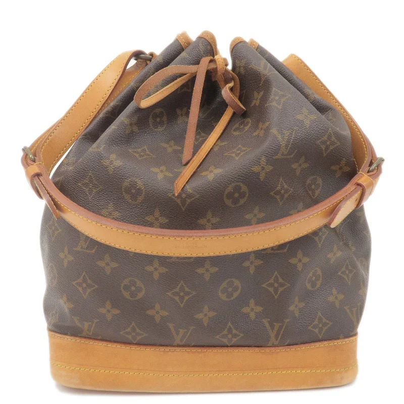 Louis Vuitton backpacks with a padded back panel for comfort during long - wearLouis Vuitton Monogram Noe Shoulder Bag Hand Bag M42224