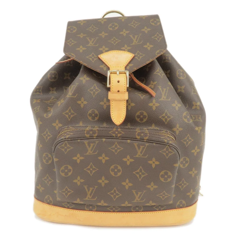 Louis Vuitton Speedy bags in monogram canvas for a classic lookLouis Vuitton Monogram Montsouris GM Back Pack M51135