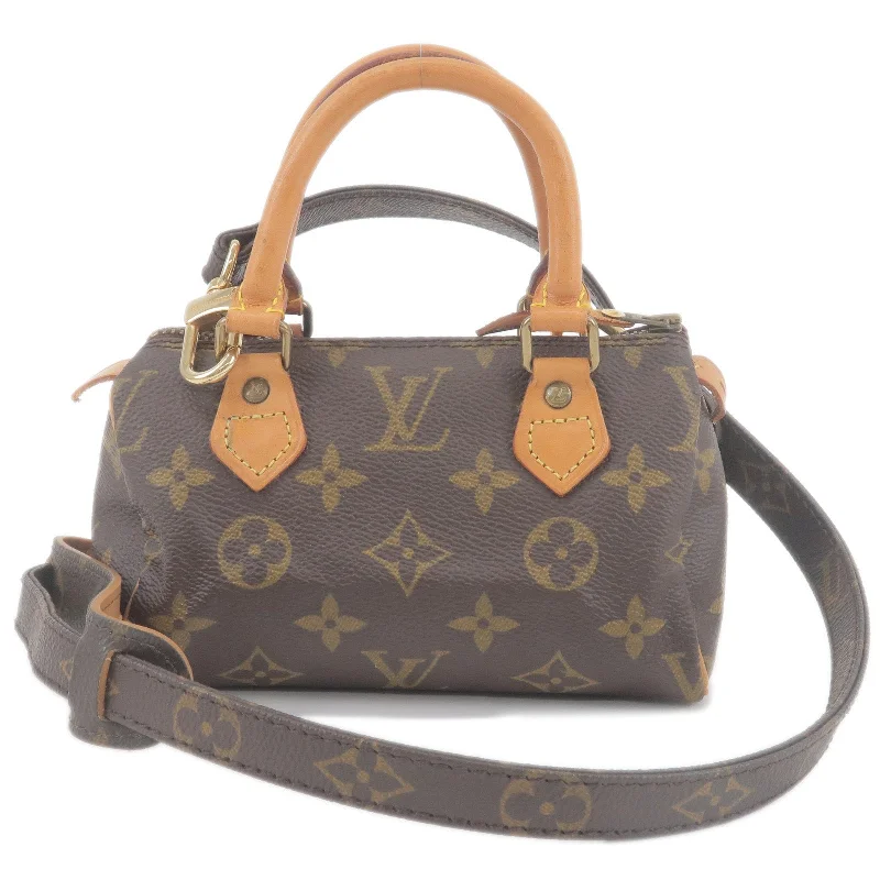 Louis Vuitton crossbody bags with a printed floral pattern for femininityLouis Vuitton Monogram Mini Speedy & Strap M41534 J75010