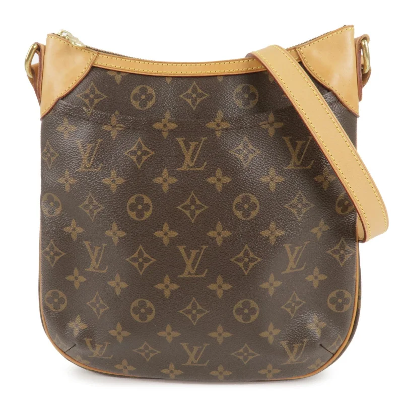 Ladies Louis Vuitton shoulder bags with a single - handle silhouetteLouis Vuitton Monogram Odeon PM Shoulder Bag Brown M56390