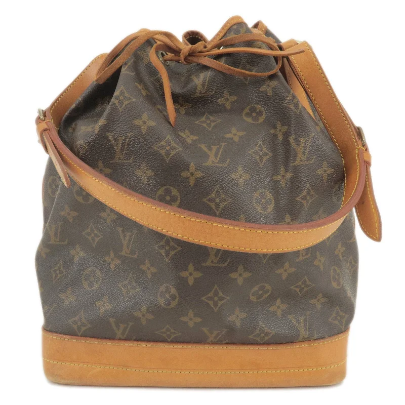 Ladies Louis Vuitton shoulder bags with a wide - width strap for comfortLouis Vuitton Monogram Noe Shoulder Bag Hand Bag M42224