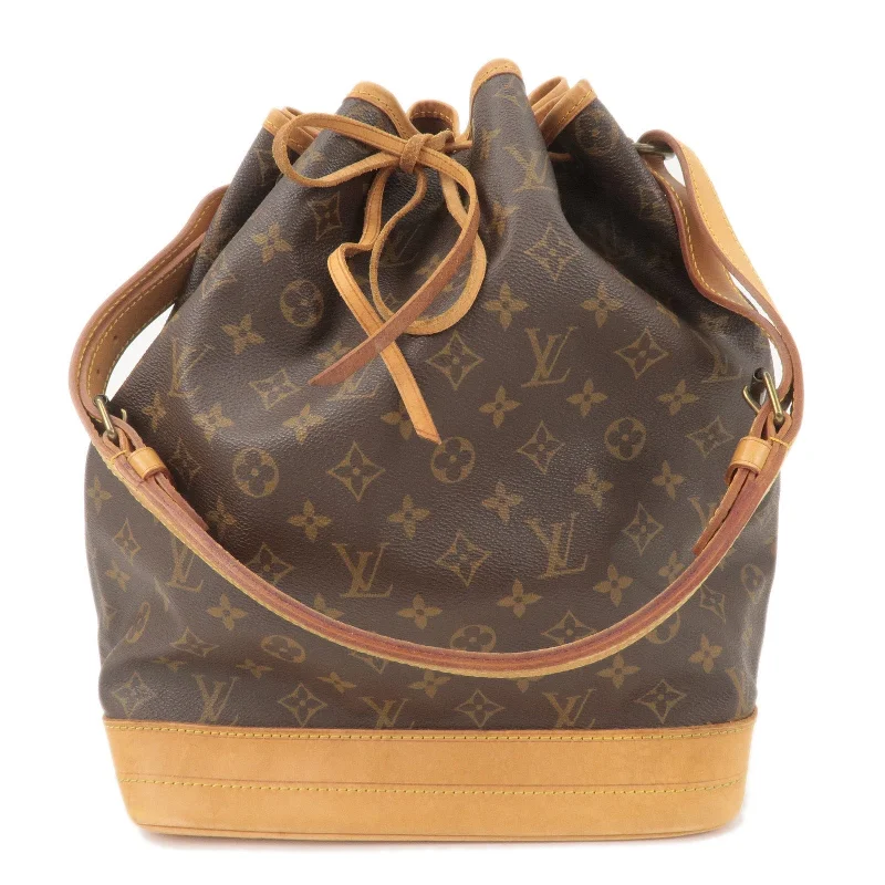 Louis Vuitton bags with a snap - button closure and a decorative charm for styleLouis Vuitton Monogram Noe Shoulder Bag Hand Bag M42224