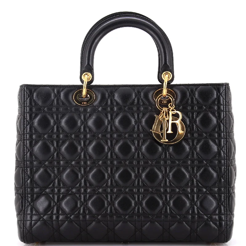 Lady Dior Bag Cannage Quilt Lambskin Large