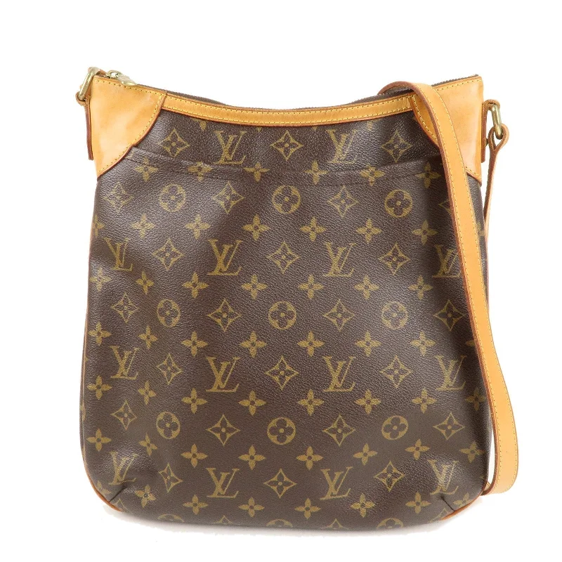 Ladies Louis Vuitton shoulder bags with a magnetic - closure flap for easeLouis Vuitton Monogram Odeon MM Shoulder Bag Brown M56389