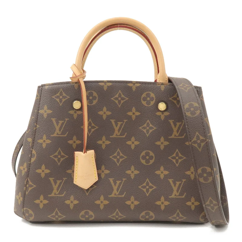 Louis Vuitton Alma bags with a monogram - embossed leather surfaceLouis Vuitton Monogram Montaigne BB 2Way Bag Hand Bag M41055