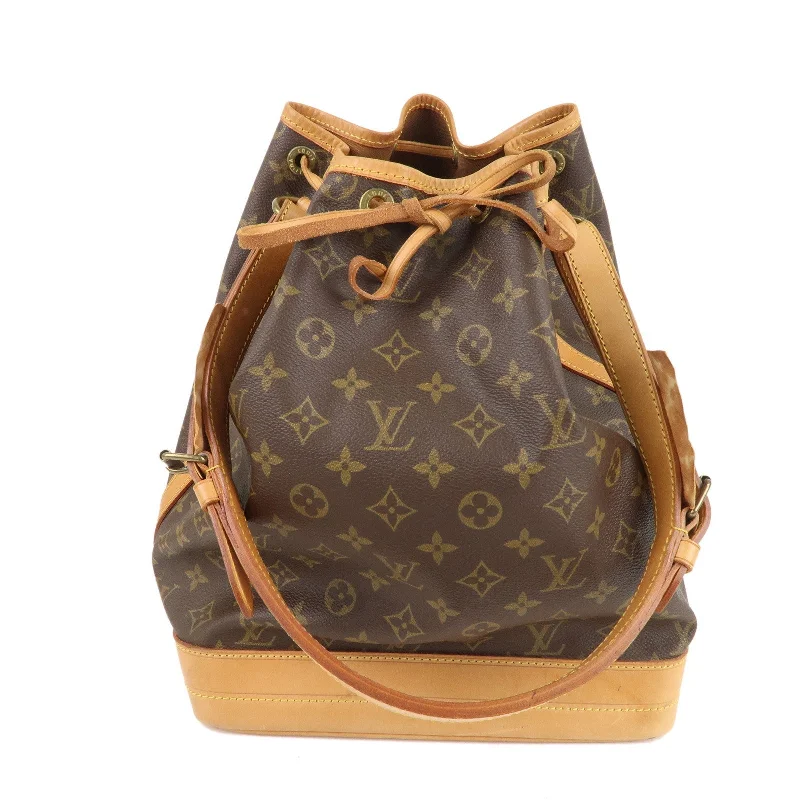 Louis Vuitton backpacks with a sleek, minimalist design for styleLouis Vuitton Monogram Noe Shoulder Bag Hand Bag Brown M42224