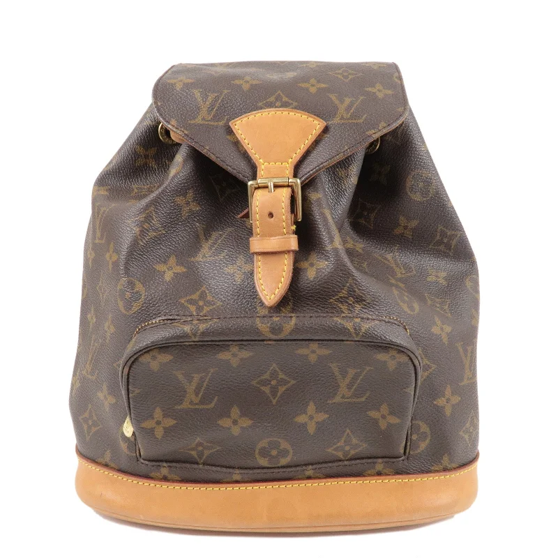 Louis Vuitton bags with a zippered interior pocket for better organizationLouis Vuitton Monogram Montsouris MM Back Pack Bag Brown M51136