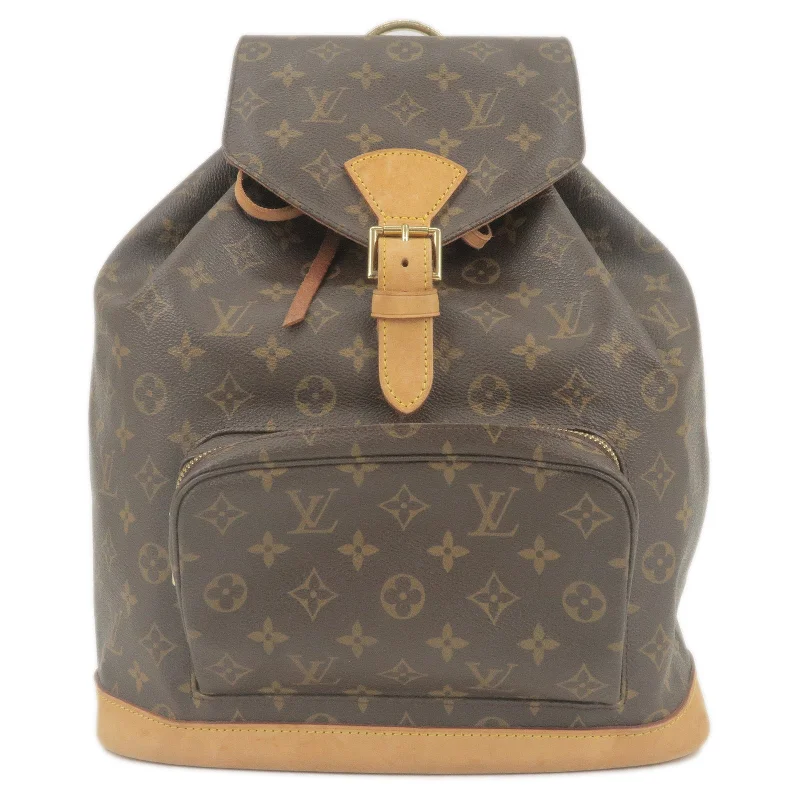 Louis Vuitton crossbody bags with a printed floral pattern for femininityLouis Vuitton Monogram Montsouris GM Back Pack M51135