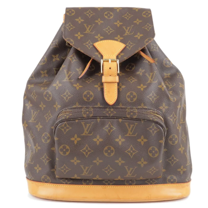 Ladies Louis Vuitton Capucines bags with gold - toned hardwareLouis Vuitton Monogram Montsouris GM Back Pack M51135