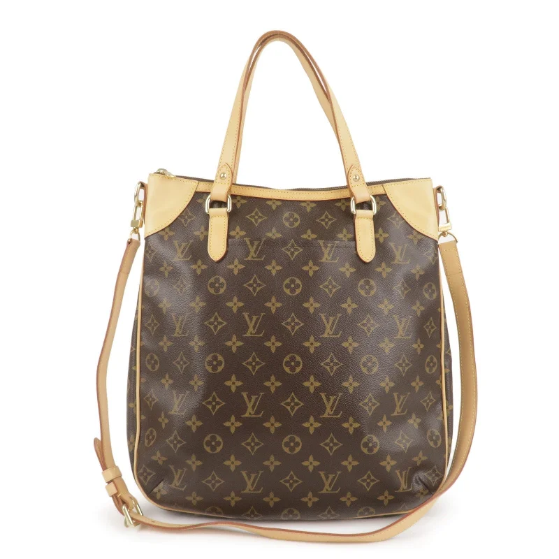 Louis Vuitton bags with a chain - link trim and a leather body for a modern edgeLouis Vuitton Monogram Odeon GM Shoulder Bag Brown M56388