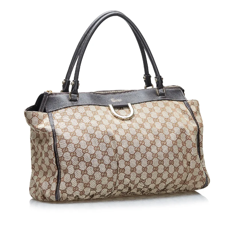 Gucci Marmont bags for women with gold - toned hardwareGucci GG Canvas Abbey D-Ring Tote (SHG-yzfmkJ)