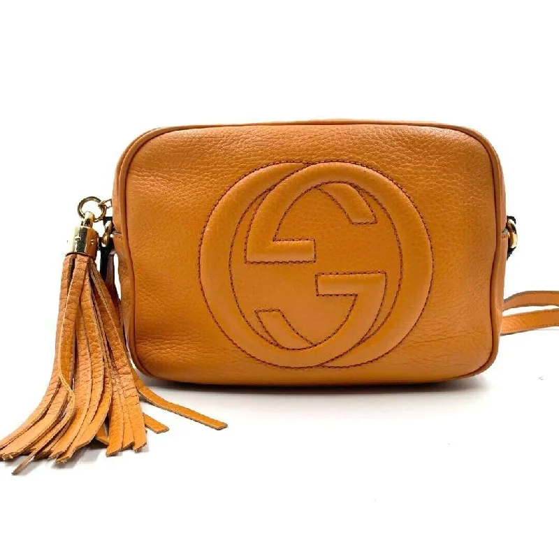 Gucci handbags for women with a metal - framed clasp[Good Condition] Gucci Soho Shoulder Bag