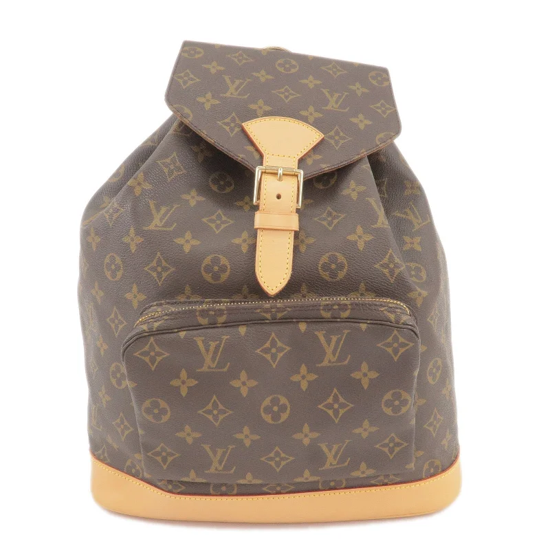 Louis Vuitton backpacks with a padded back panel for comfort during long - wearLouis Vuitton Monogram Montsouris GM Back Pack M51135