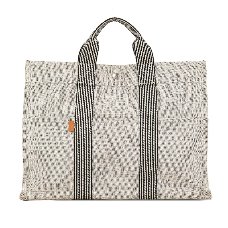 Embroidered Hermes Bags with Floral and Animal MotifsGray Hermès Fourre Tout MM Tote Bag