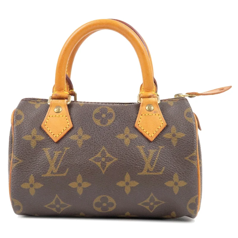 Ladies Louis Vuitton shoulder bags with a wide - width strap for comfortLouis Vuitton Monogram Mini Speedy Hand Bag M41534