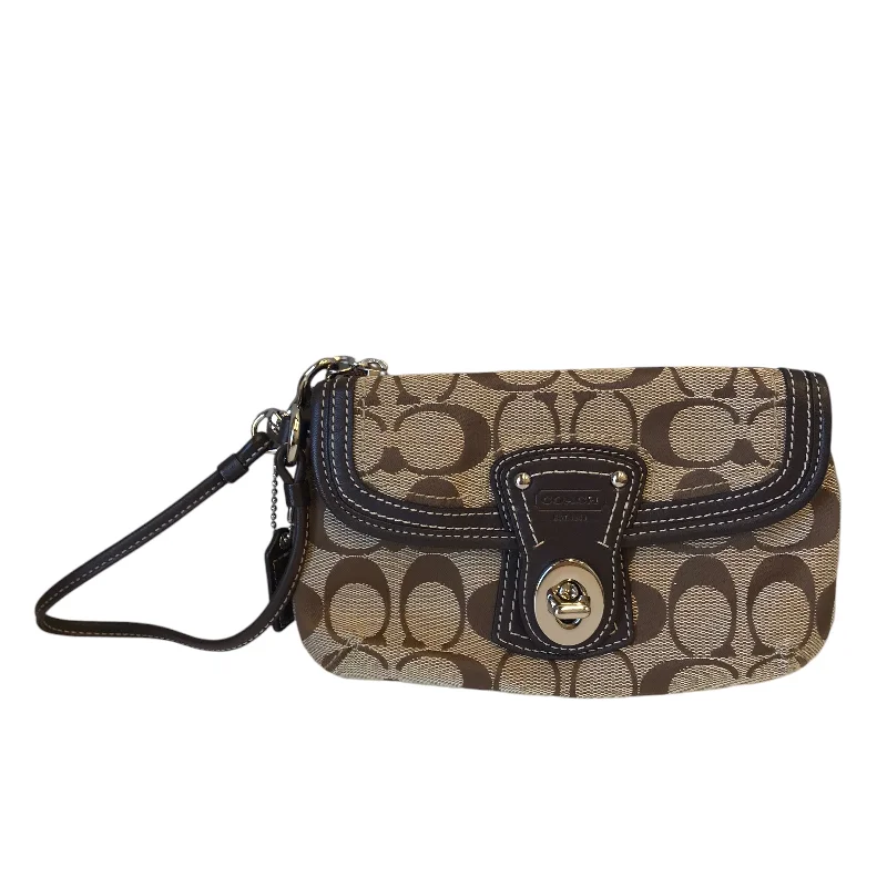 Coach backpacks with a padded back panel for comfort during long - term useWristlet Designer By Coach In Brown, Size:Medium