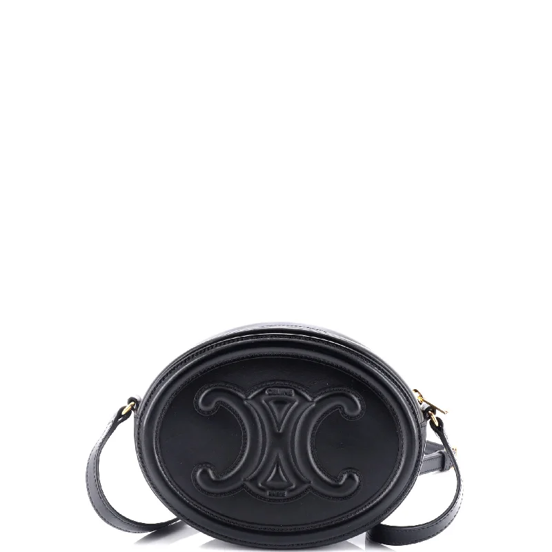 Triomphe Oval Crossbody Bag Leather