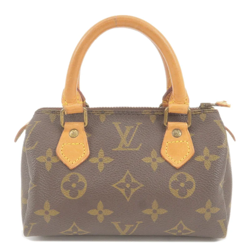 Louis Vuitton handbags with a back - zip pocket for storing valuablesLouis Vuitton Monogram Mini Speedy Mini Boston Bag M41534