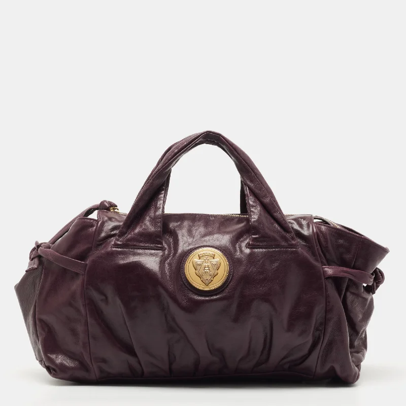 Gucci tote bags for women with a water - resistant coatingGucci Purple Leather Hysteria Tote