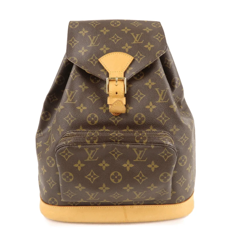 Louis Vuitton Alma bags with a monogram - embossed leather surfaceLouis Vuitton Monogram Montsouris GM Back Pack Brown M51135