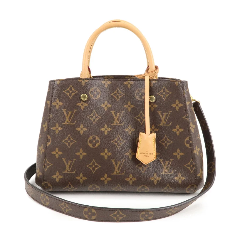 Louis Vuitton handbags with a beaded trim for a touch of glamourLouis Vuitton Monogram Montaigne BB 2Way Bag Hand Bag M41055