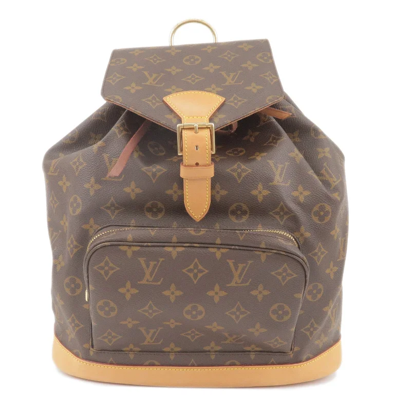 Louis Vuitton bags with a detachable mirror inside for on - the - go touch - upsLouis Vuitton Monogram Montsouris GM Back Pack M51135