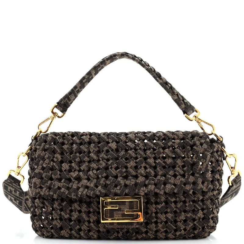 Baguette NM Bag Woven Zucca Canvas Medium