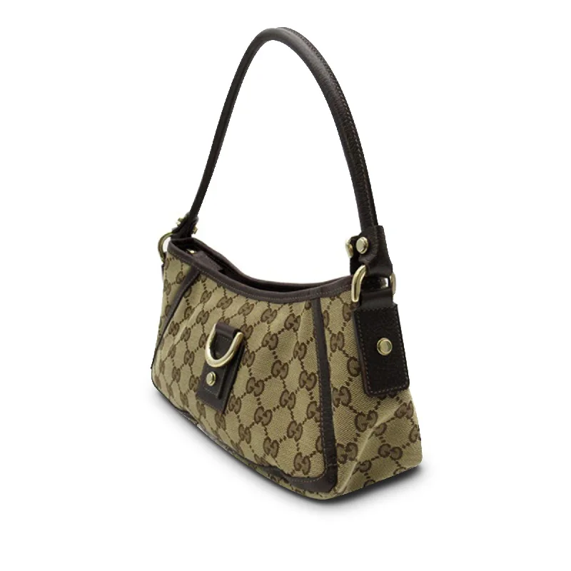 Women Gucci bags with interlocking G hardware for a classic lookGucci GG Canvas Abbey D Ring Shoulder Bag (SE3A71)