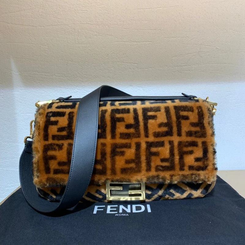 Ladies Fendi shoulder bags with a detachable scarf strap for a stylish and versatile optionBC - FENDI BAGS - 806