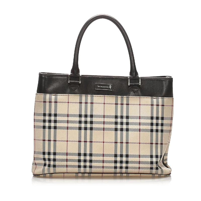 Sustainable and Ethical Burberry Bags for Conscious ConsumersBurberry House Check Canvas Tote Bag (SHG-14600)