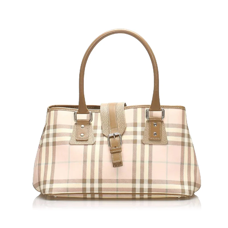 Customizable Burberry Bags with Personalized CharmsBurberry House Check Canvas Handbag